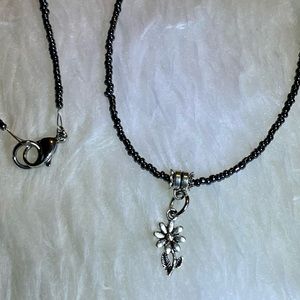 Handmade Beaded Floral Necklace